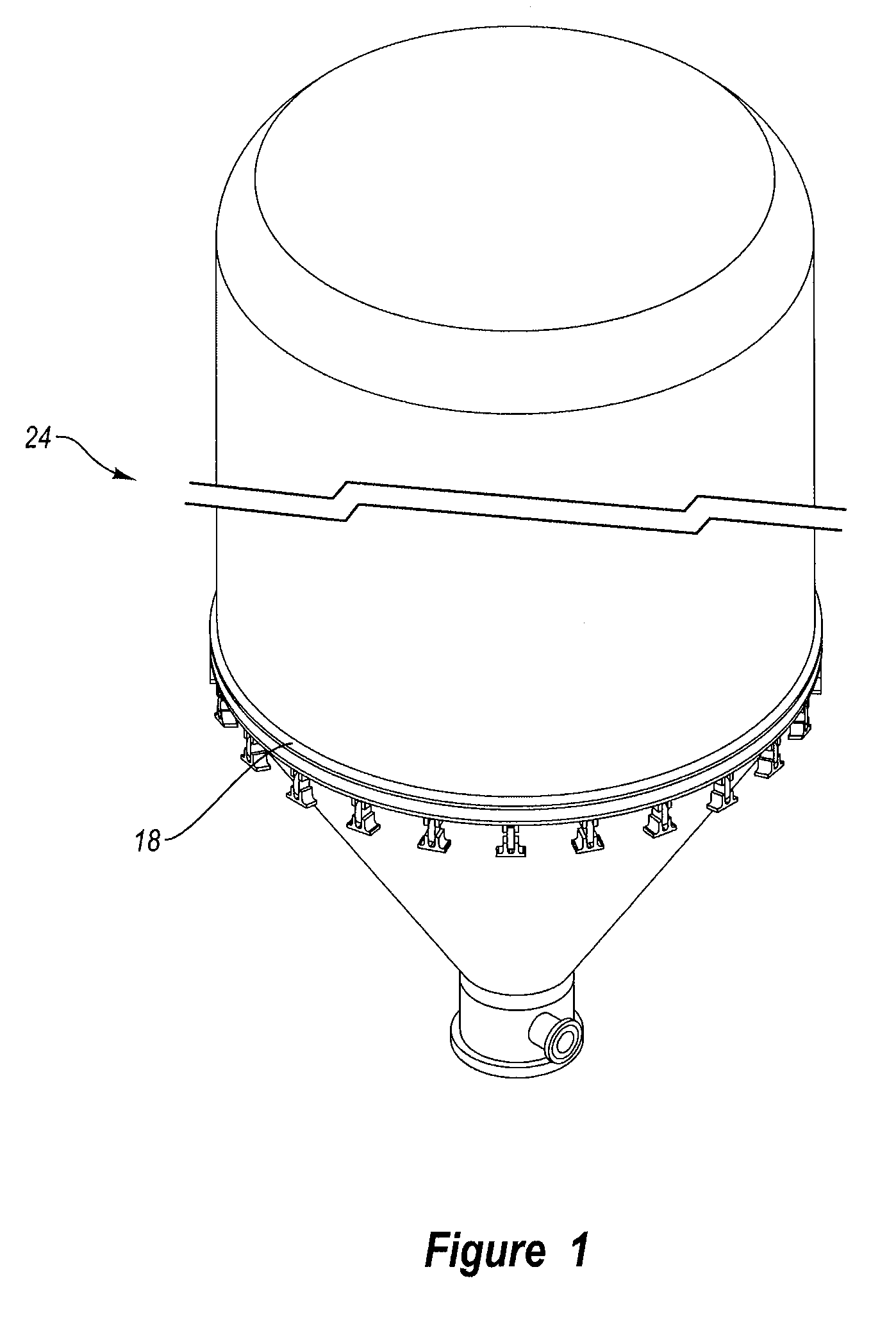 Linked coke drum support