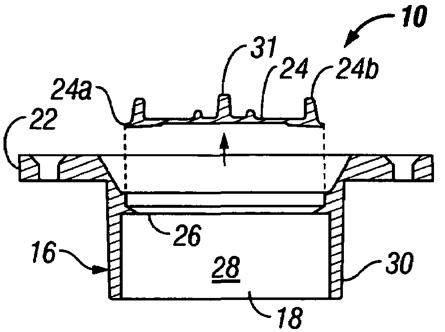 Closet flange with knockout retainer