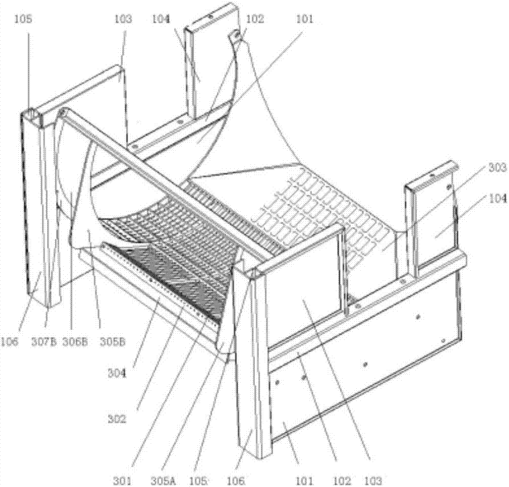 Eccentric tangential-flow primary threshing and separating device of rice combination harvester