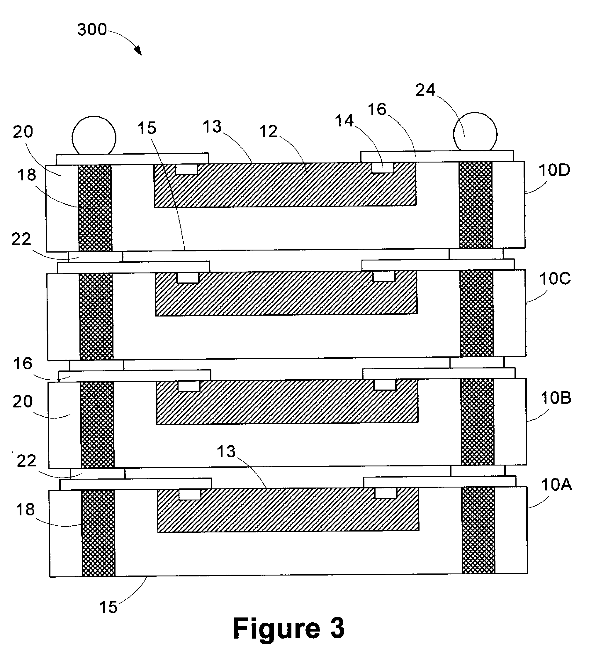 Packaged integrated circuit devices with through-body conductive vias, and methods of making same