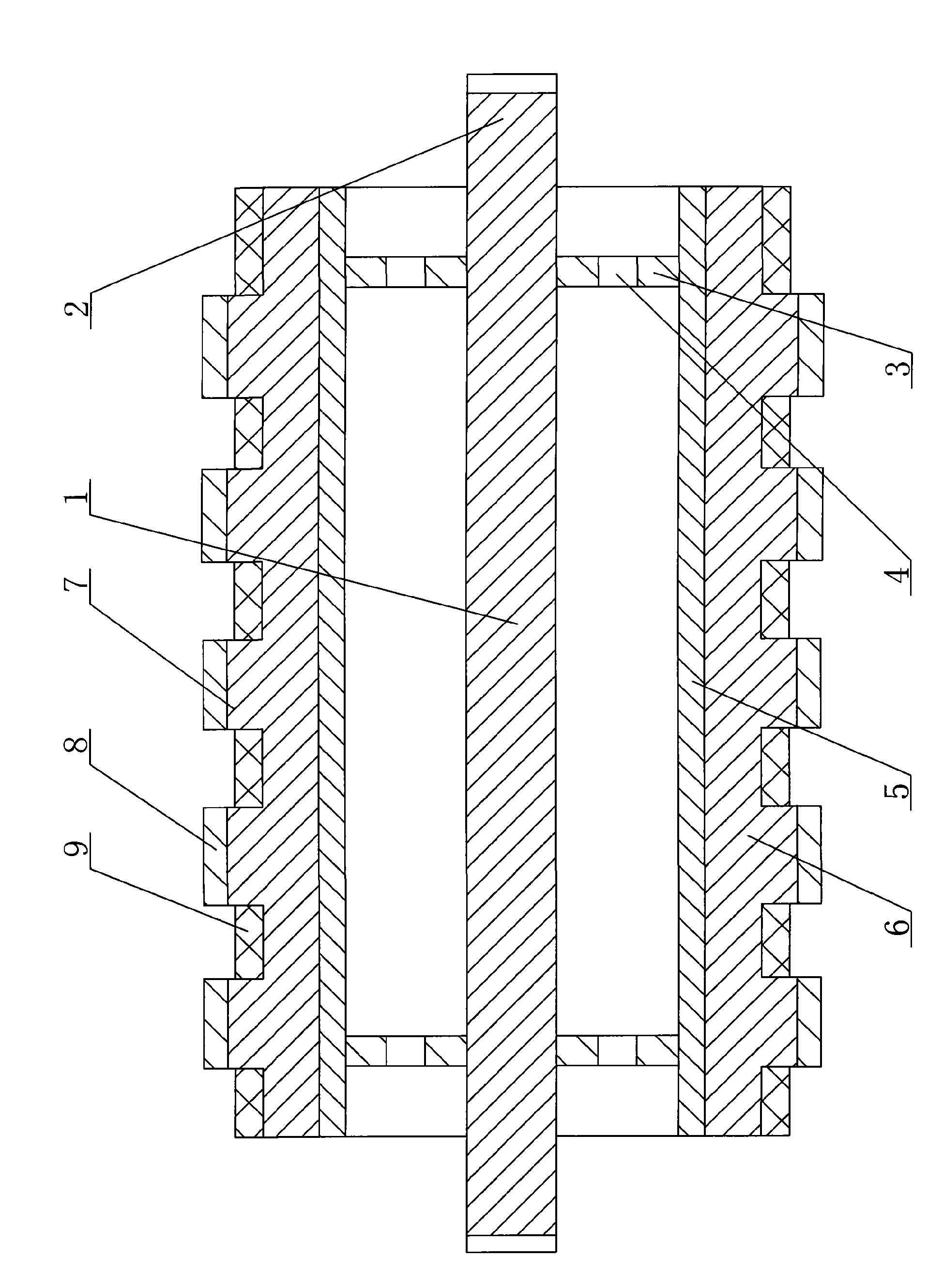 Fill type rubber rhombic conveying roll