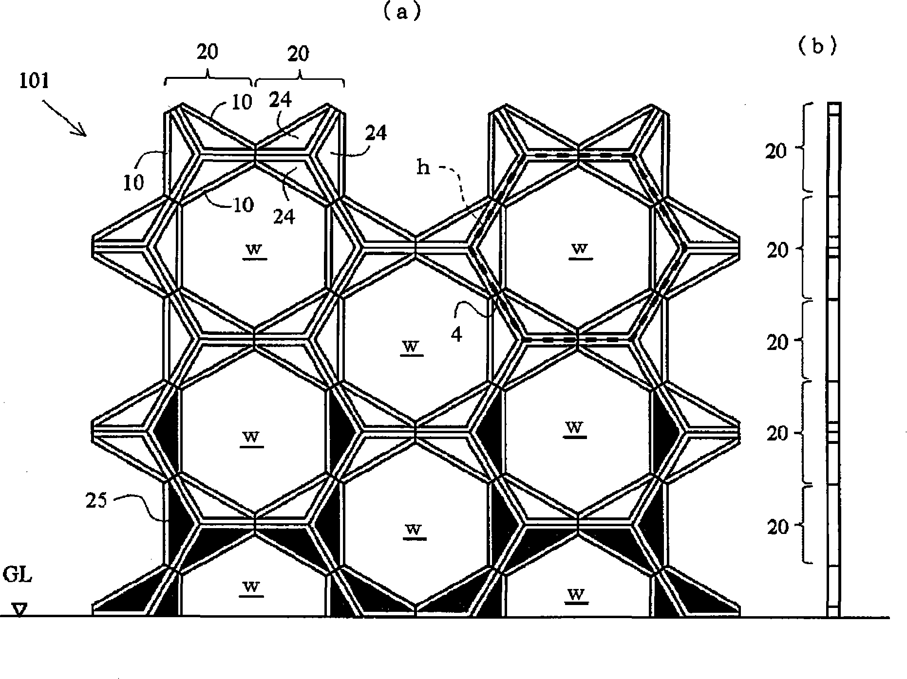 Honeycomb building tectosome