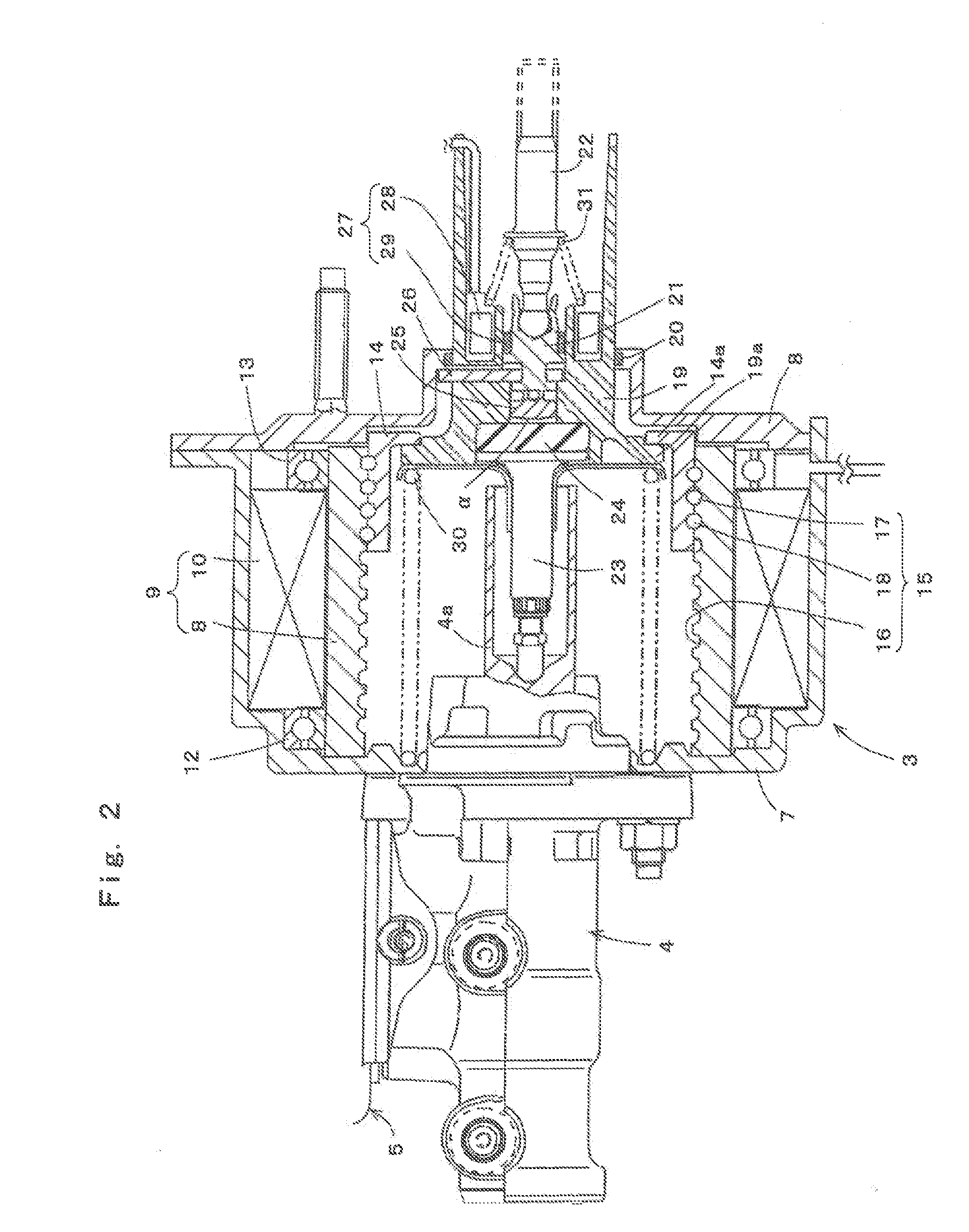 Electric booster and brake device using the same