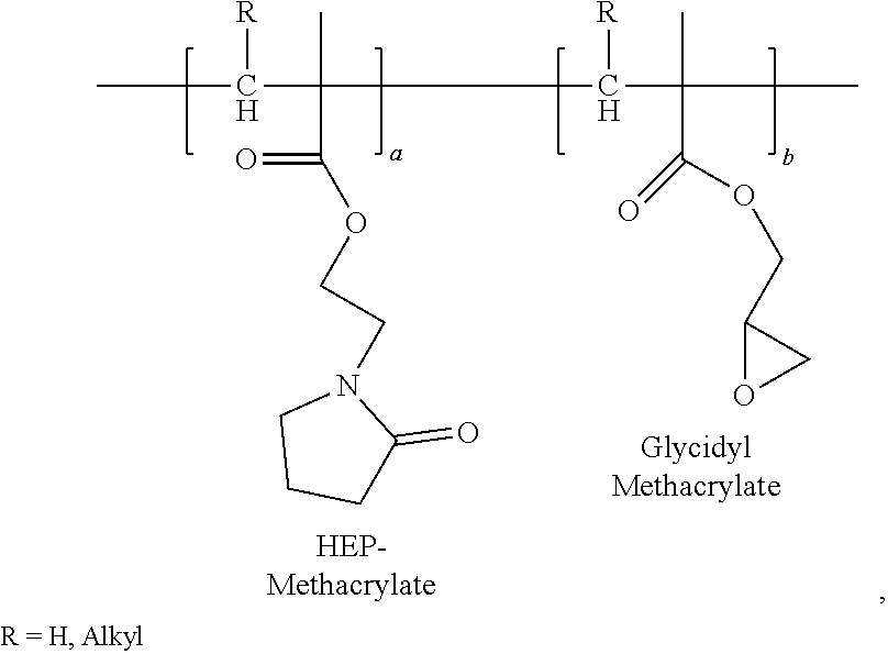 Hydroxyethylpyrrolidone ethacrylate/glycidyl  ethacrylate copolymers