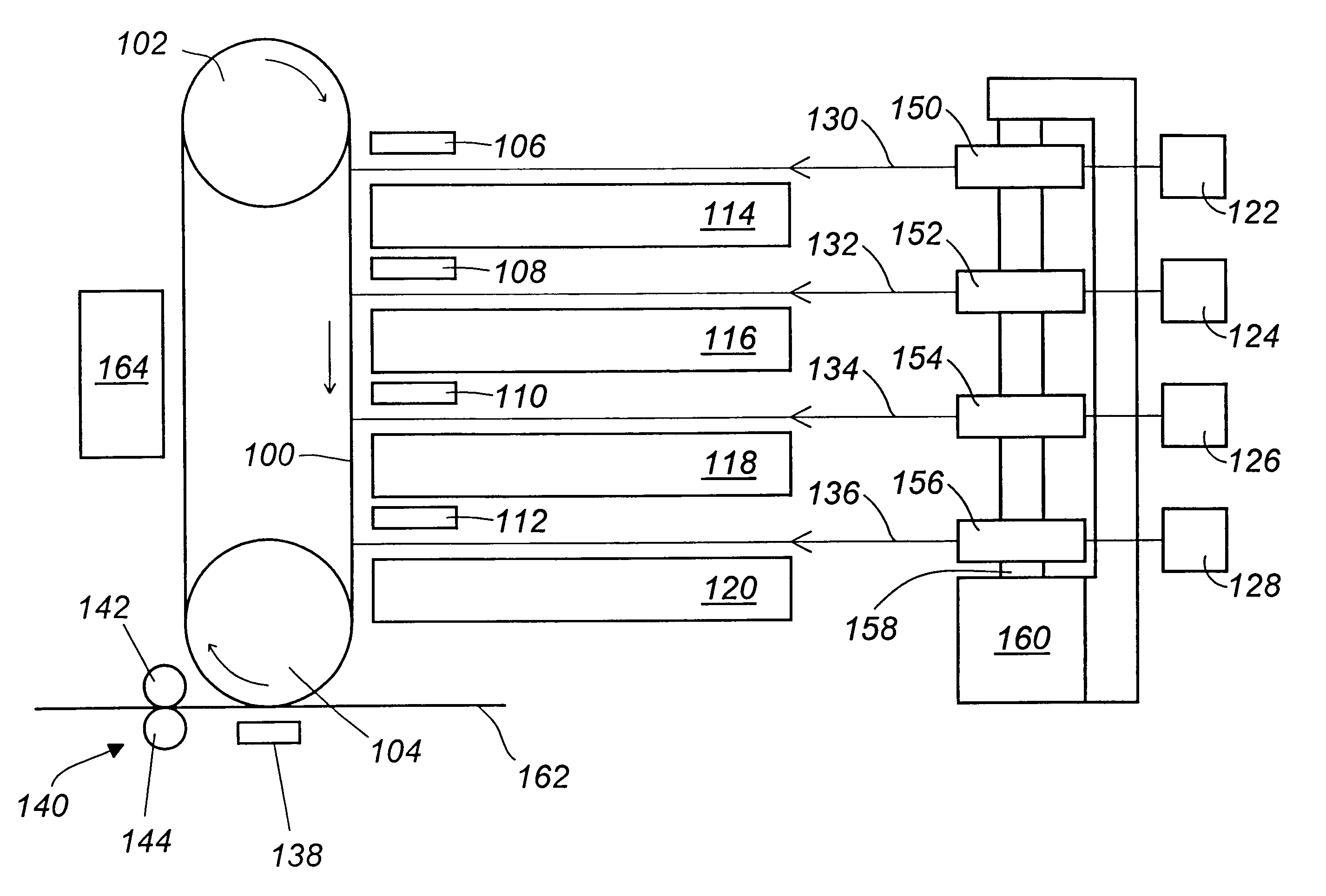 Color electrophotographic apparauts having image registration