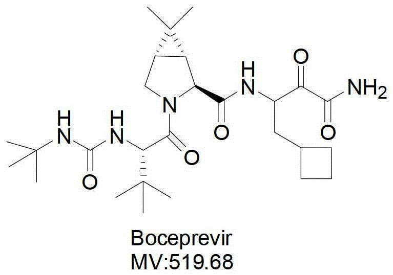 Intermediate VI for anti-hepatitis C medicine Boceprevir as well as preparing method and application thereof