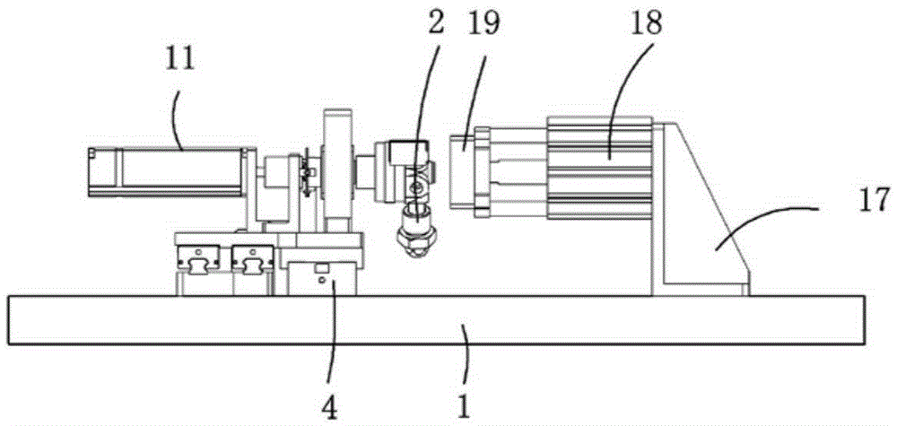 A pressure gauge seat moving mechanism