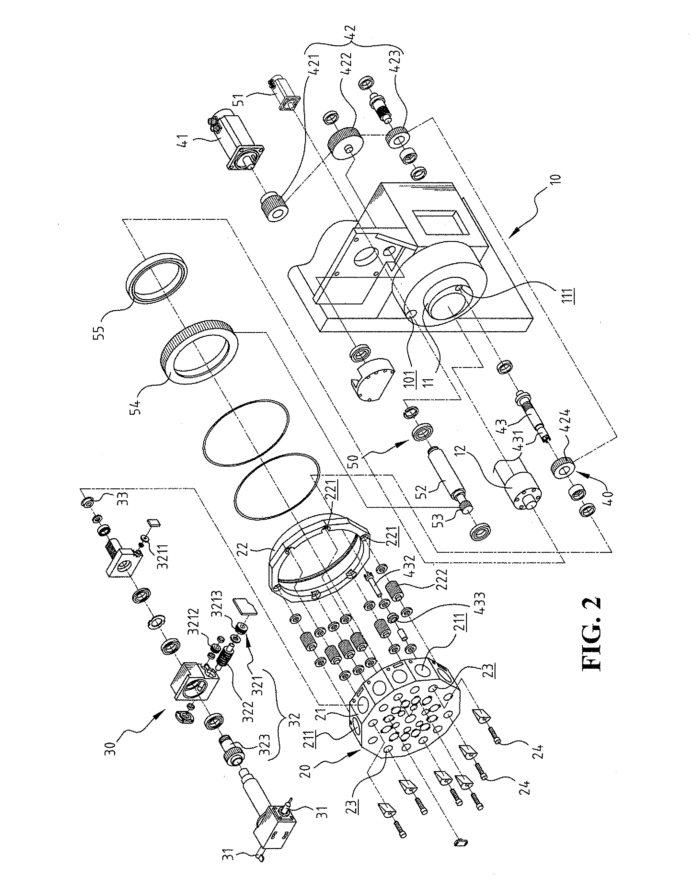 Rotational power servo toolpost