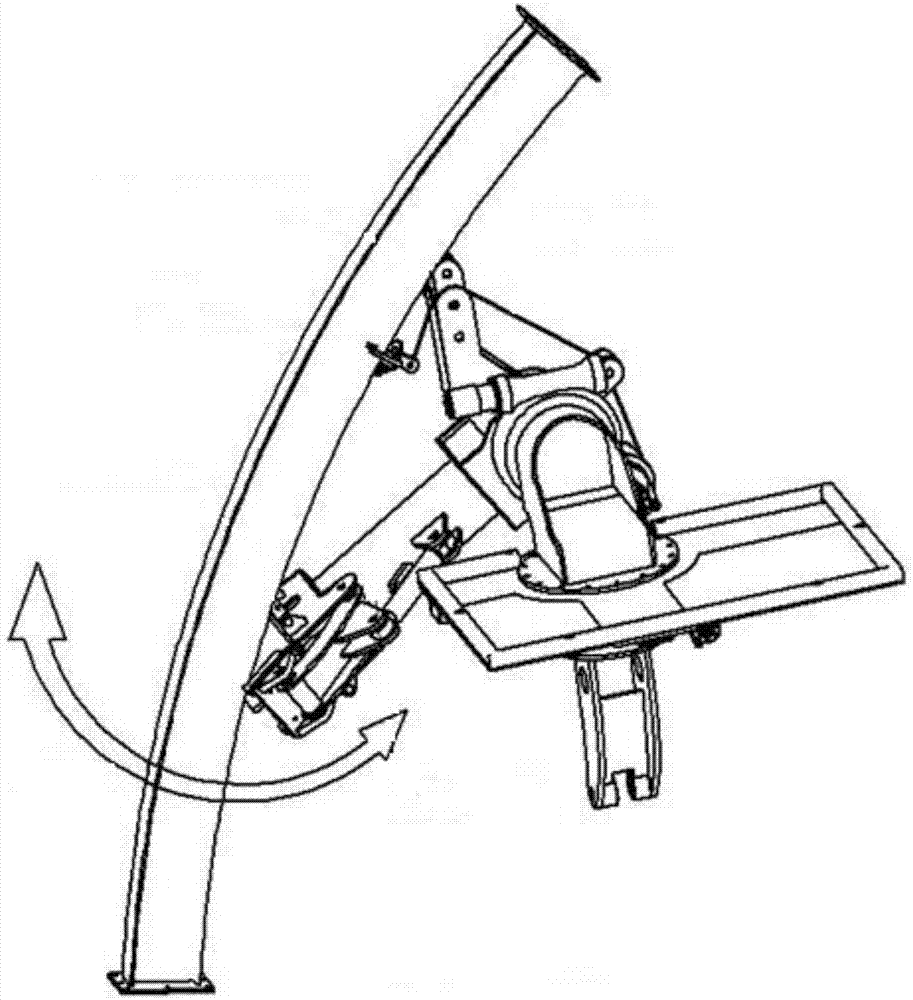 Deflection clamping device used for installation of arch frame in tunnel construction