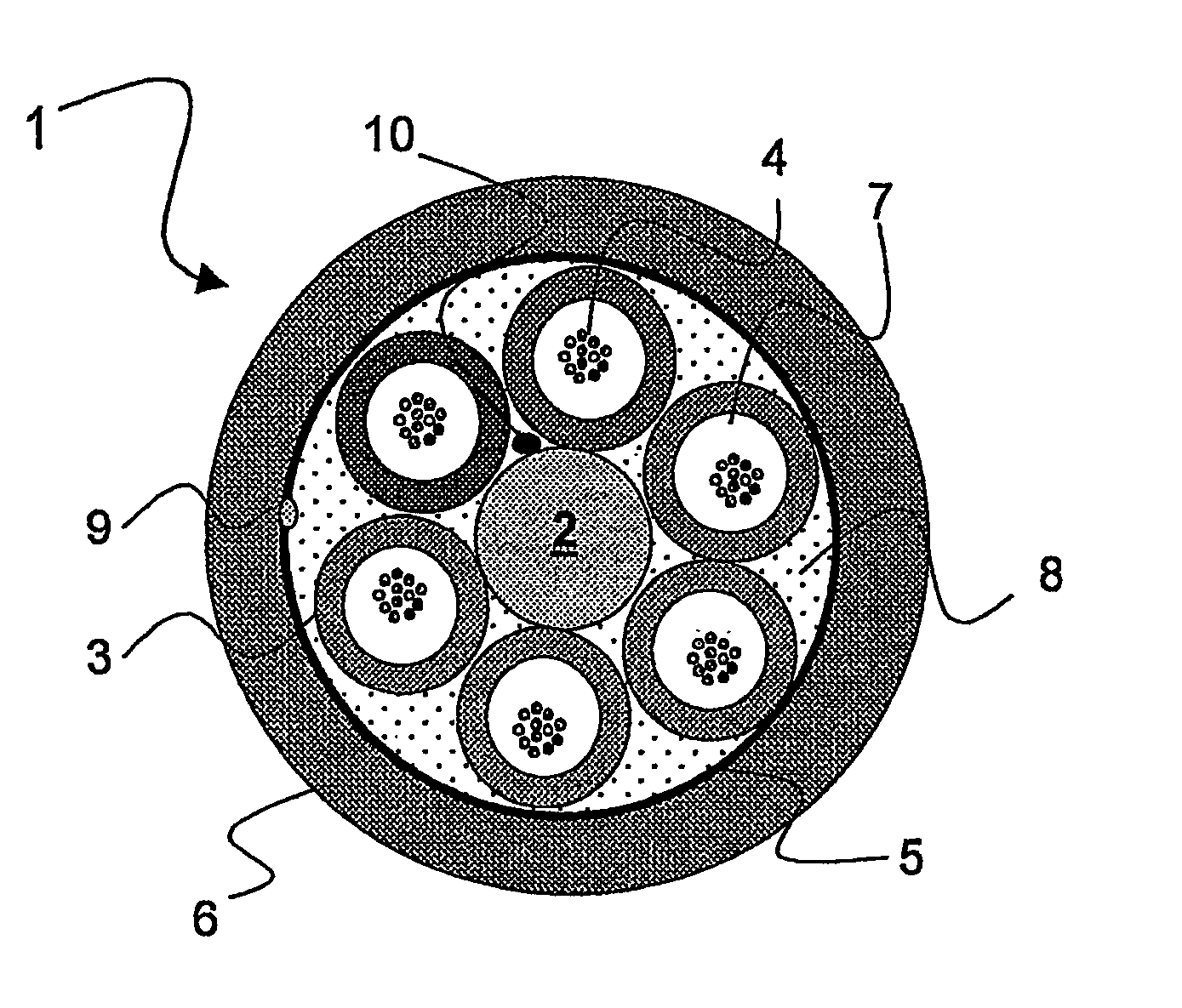 Telecommunication loose tube optical cable with reduced diameter