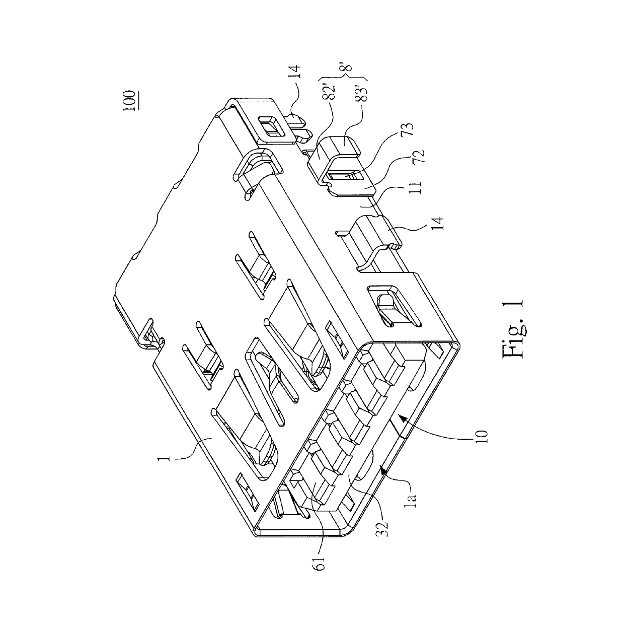 Electrical receptacle connector including a baffle plate