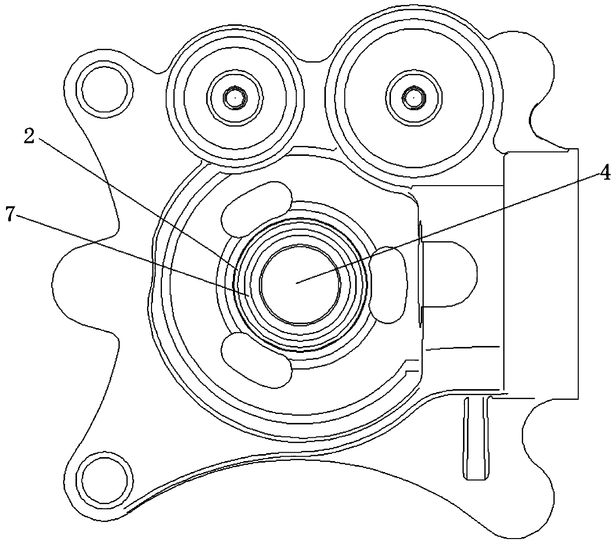 Oil suspension type air cylinder seat bearing structure