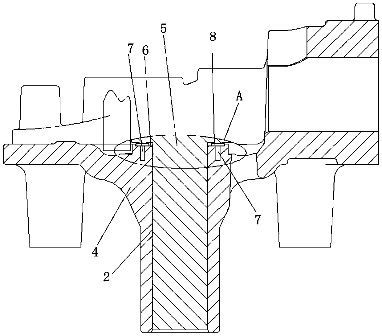 Oil suspension type air cylinder seat bearing structure