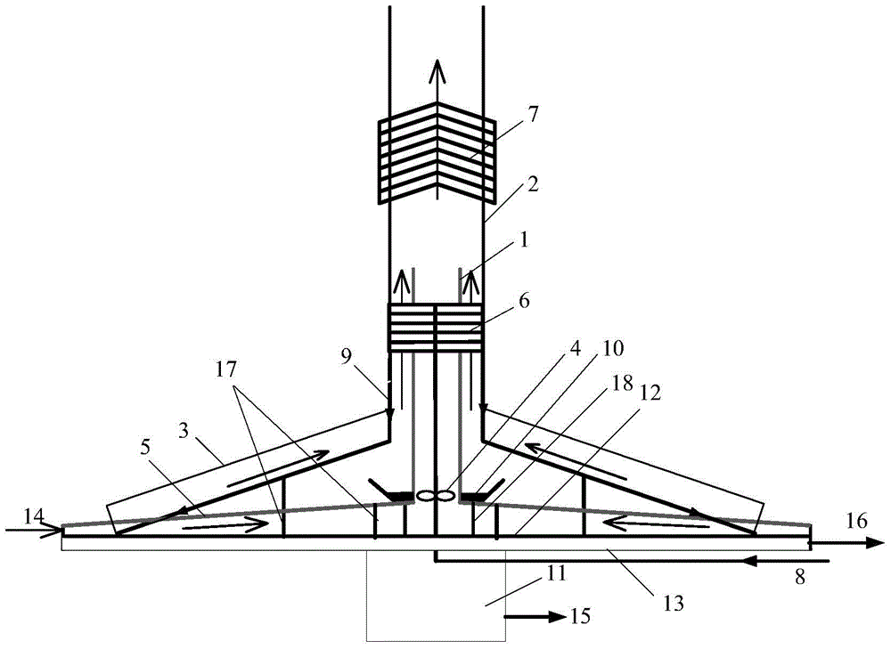 An embedded double-chimney solar seawater desalination system and its desalination method