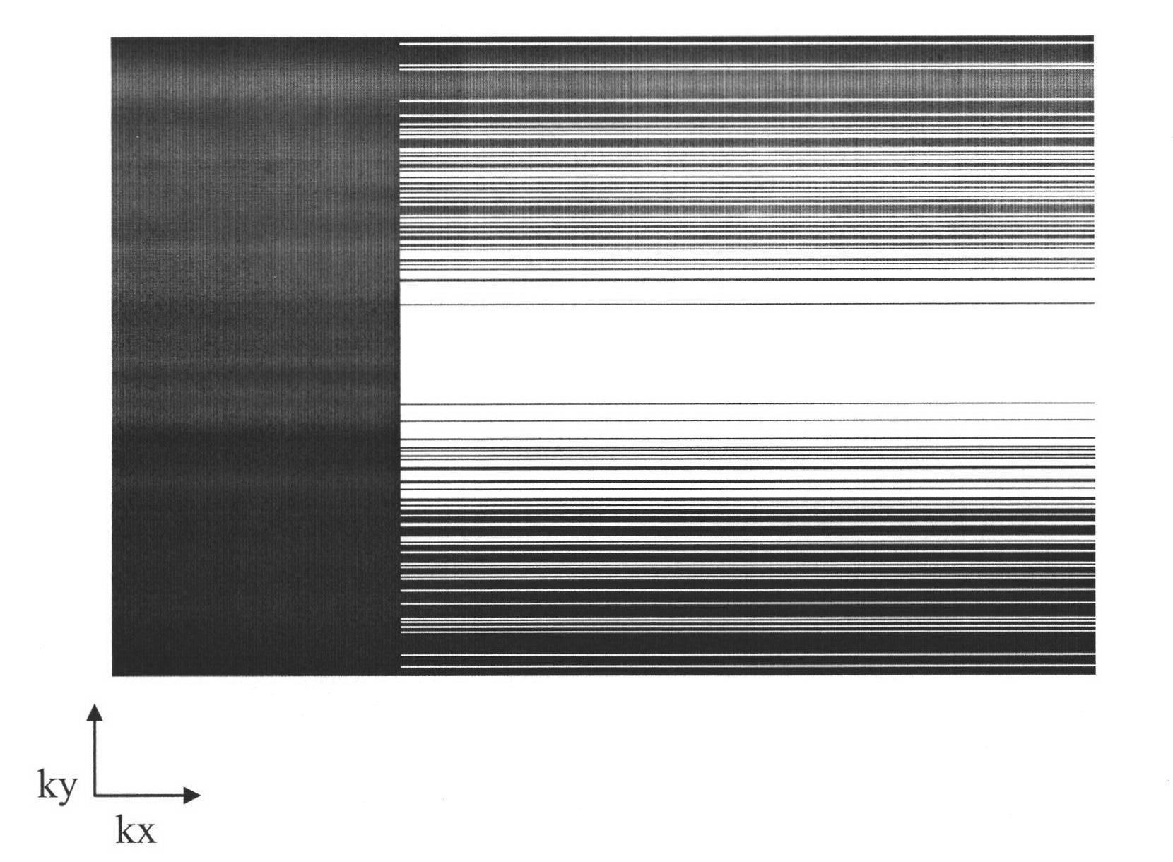 Partial echo compressed sensing-based quick magnetic resonance imaging method