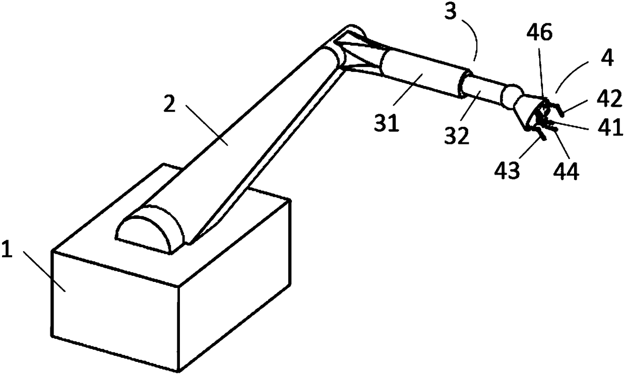 Mechanical arm for installing internal spring of machine and working method thereof