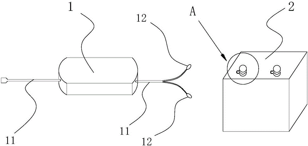 Connection device of automobile starting power supply