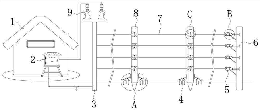 A wearable device-based electronic fence for animal husbandry and animal husbandry method