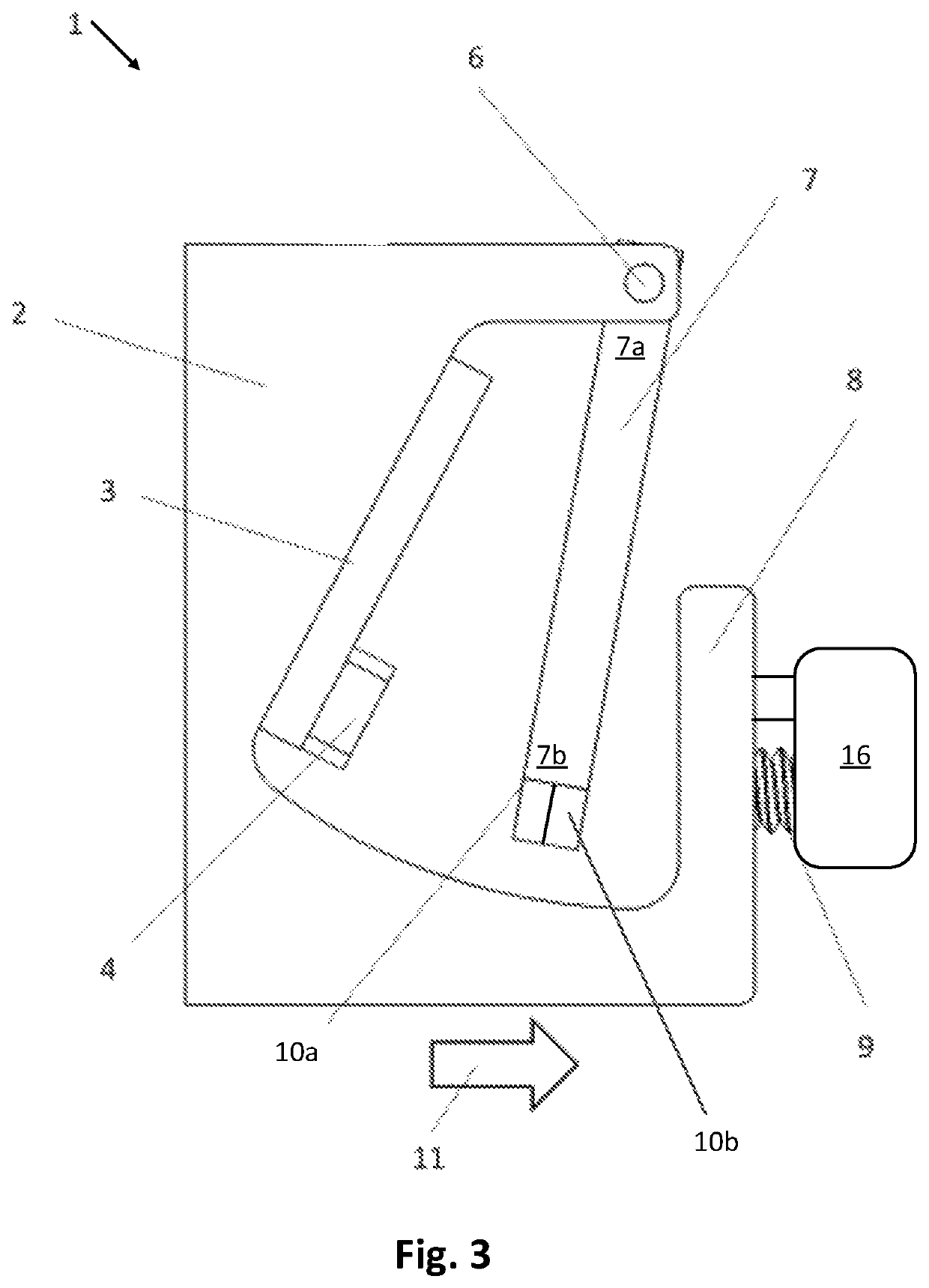 Single axis accelerometer with inertial threshold