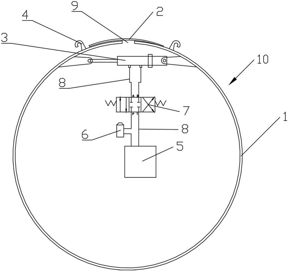 Water pipe one-time casting forming template and forming method