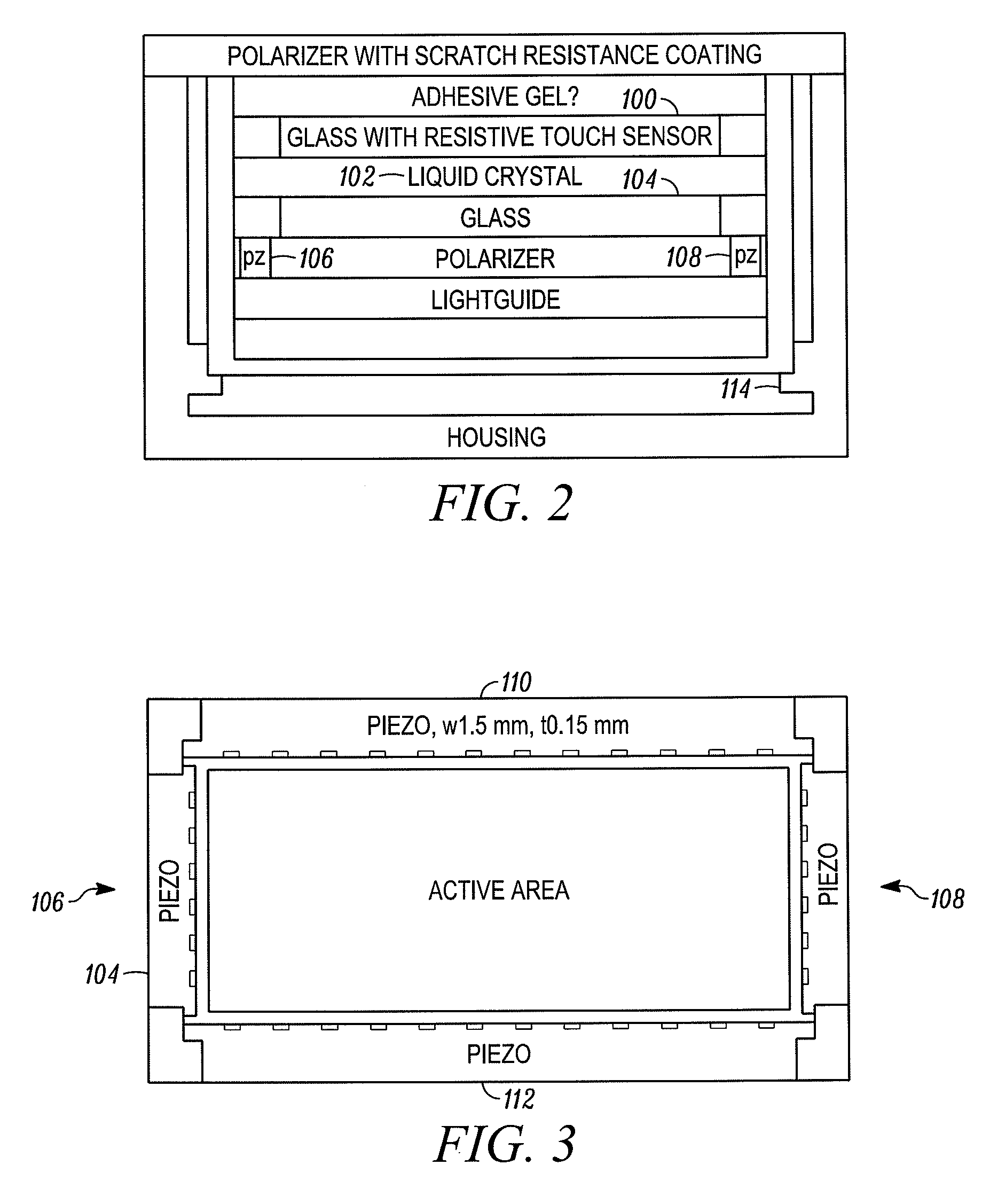 Display module with piezoelectric haptics