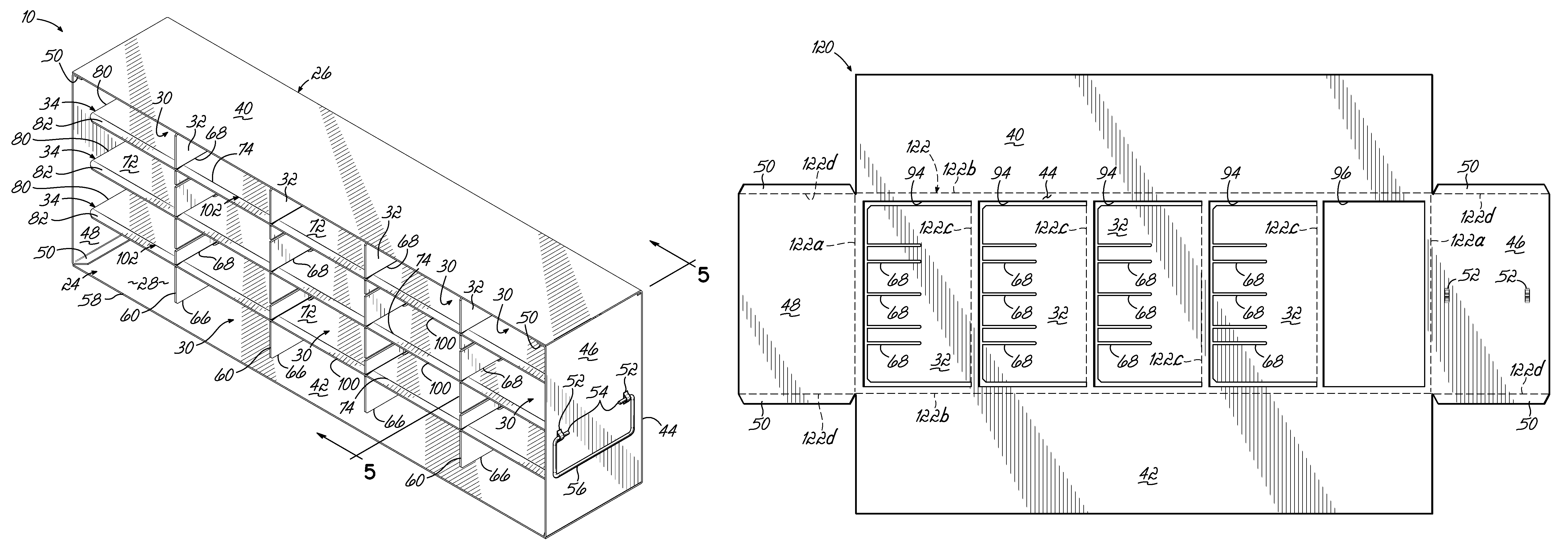 Side access storage rack for cold storage units