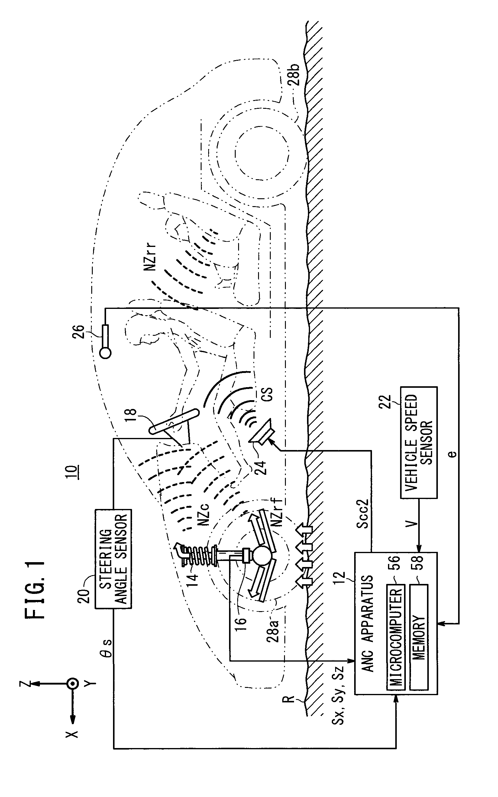 Active vibration noise control apparatus