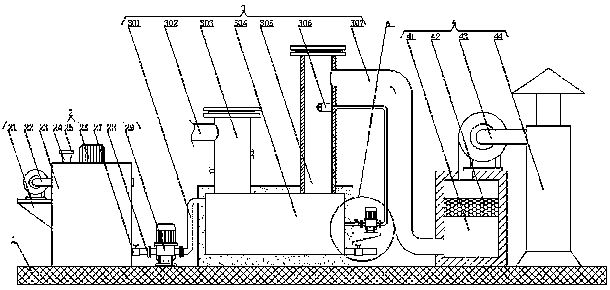 Flue dust desulfurizing device for thermal power generation plant