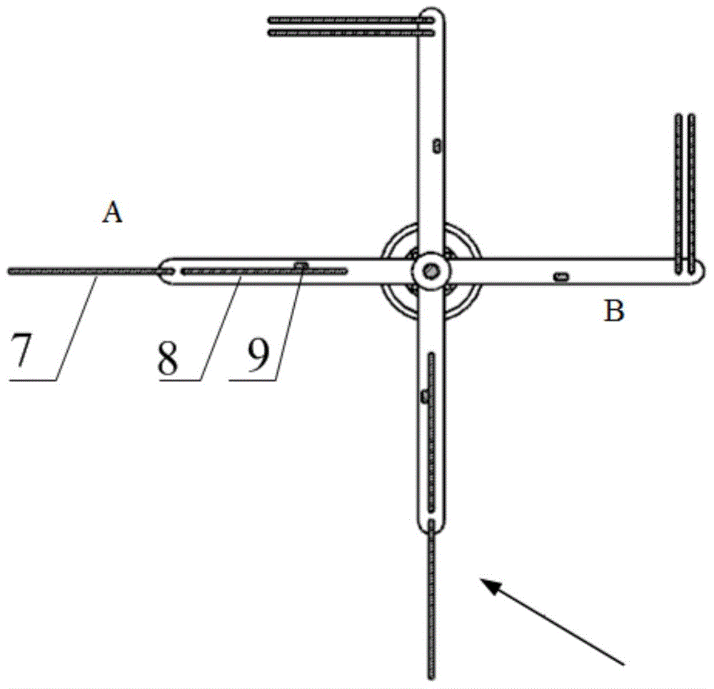 Impeller of foldable-blade vertical shaft based on belt drive