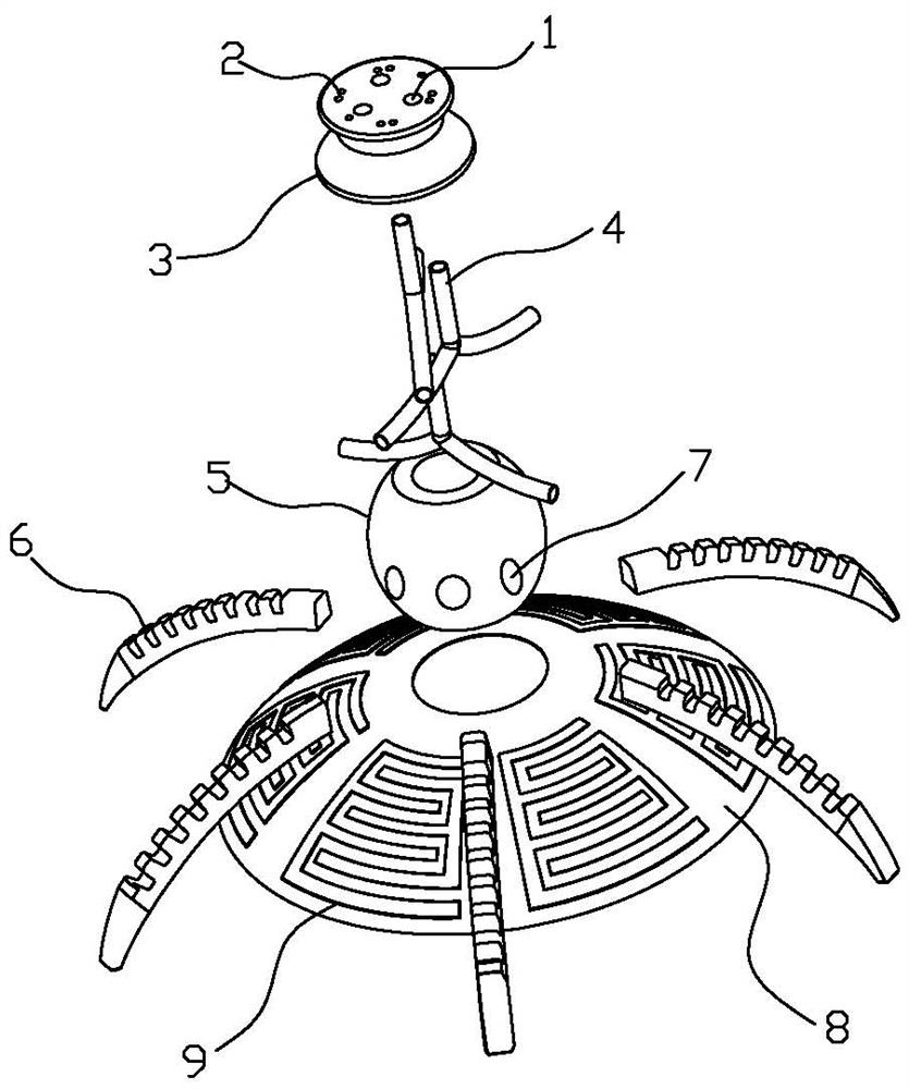 Soft electrostatic adhesion coating type bionic octopus manipulator