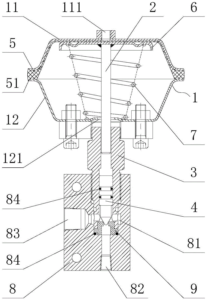 Pneumatic globe valve