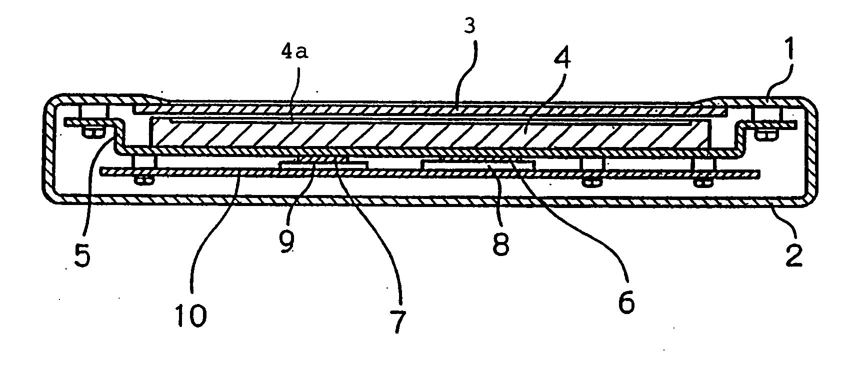 Electronic device having compact heat radiation structure