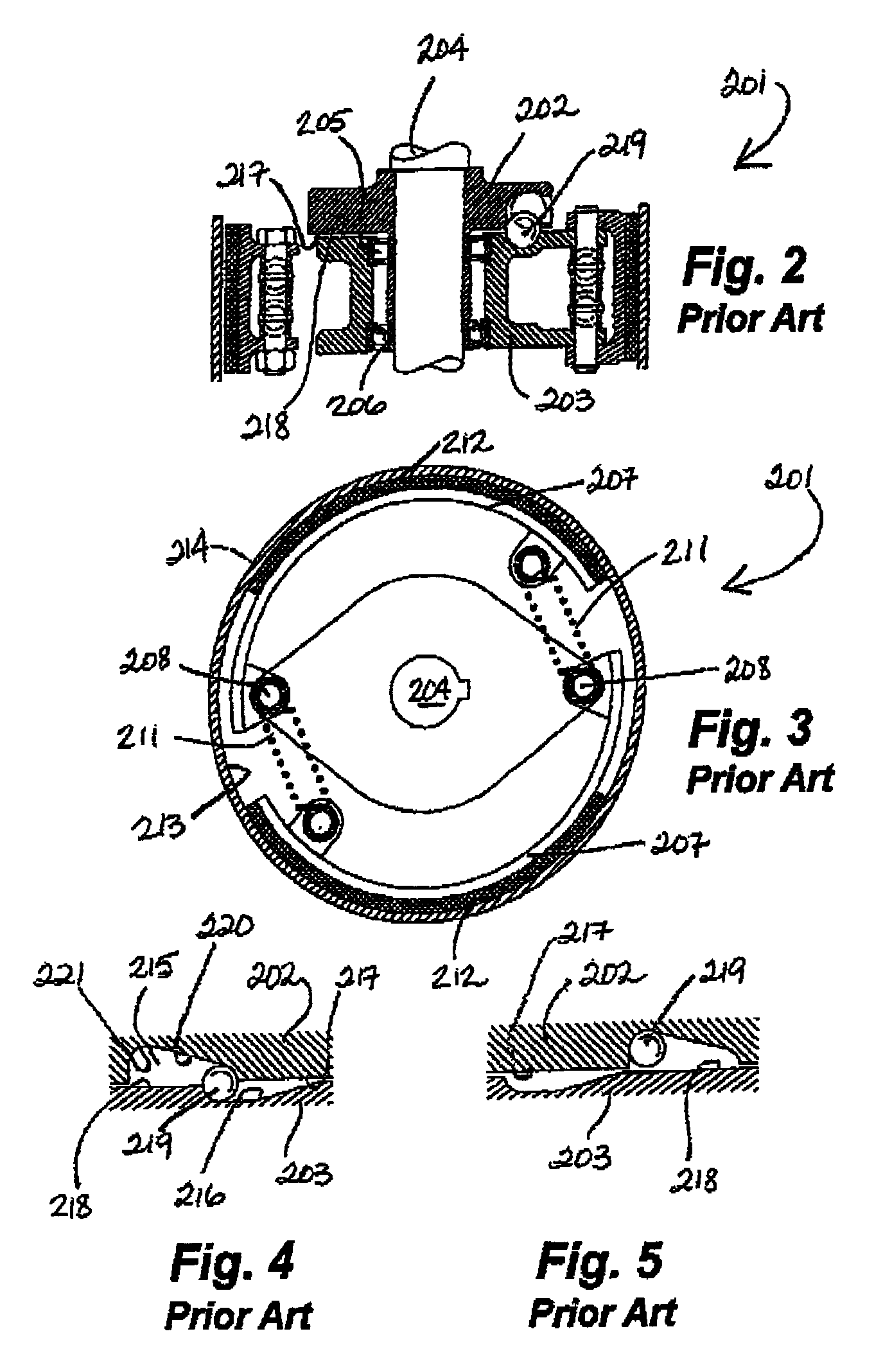 Cam-actuated centrifugal brake for preventing backspin