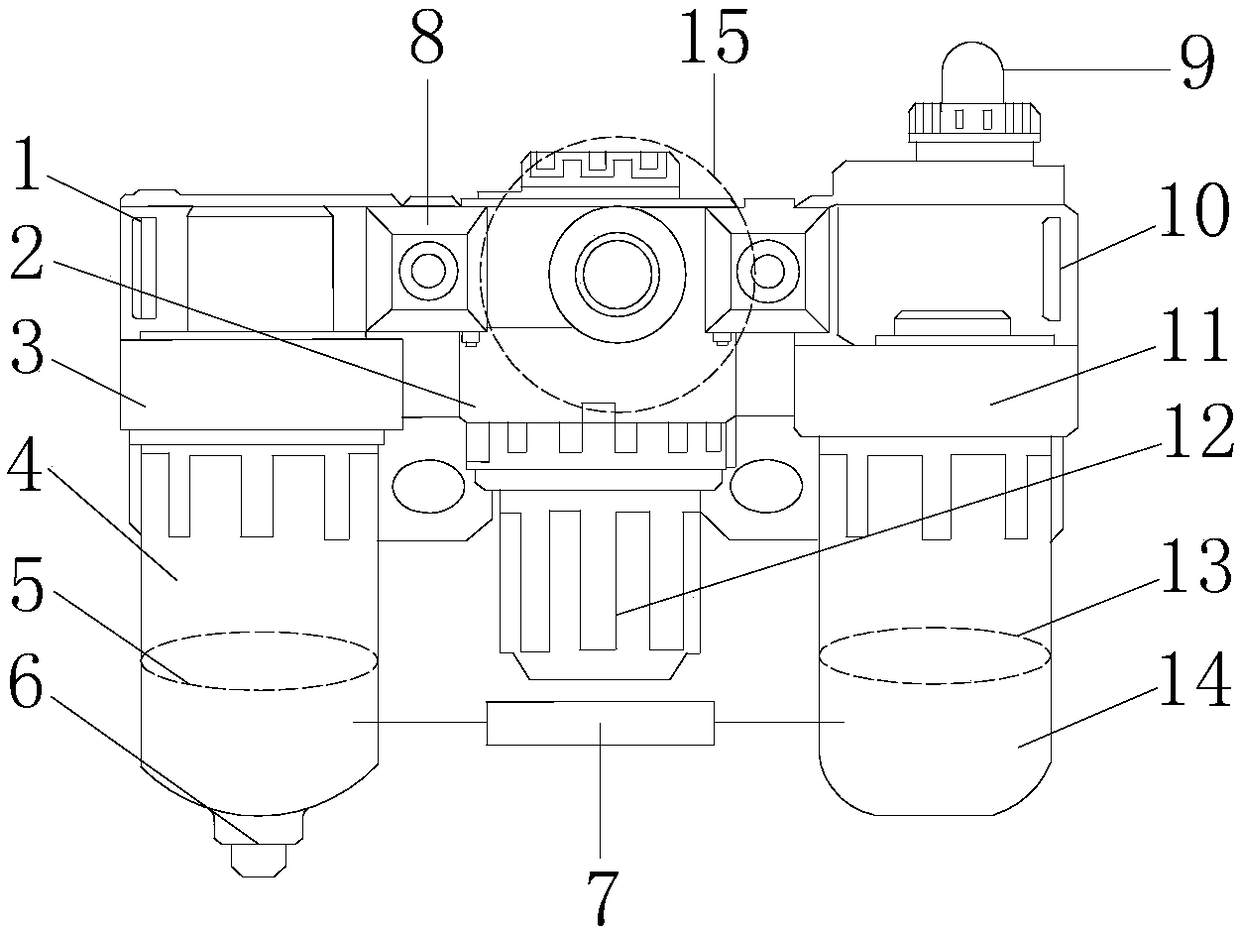 Air source threet capable of automatically detecting water level and oil level