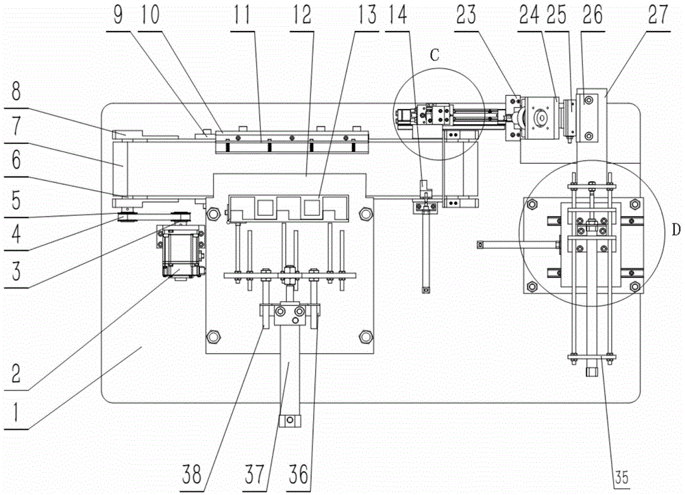 Pneumatic and electric matched automatic loading and unloading device