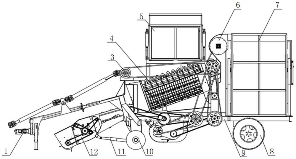 Traction type peanut picking combine harvester