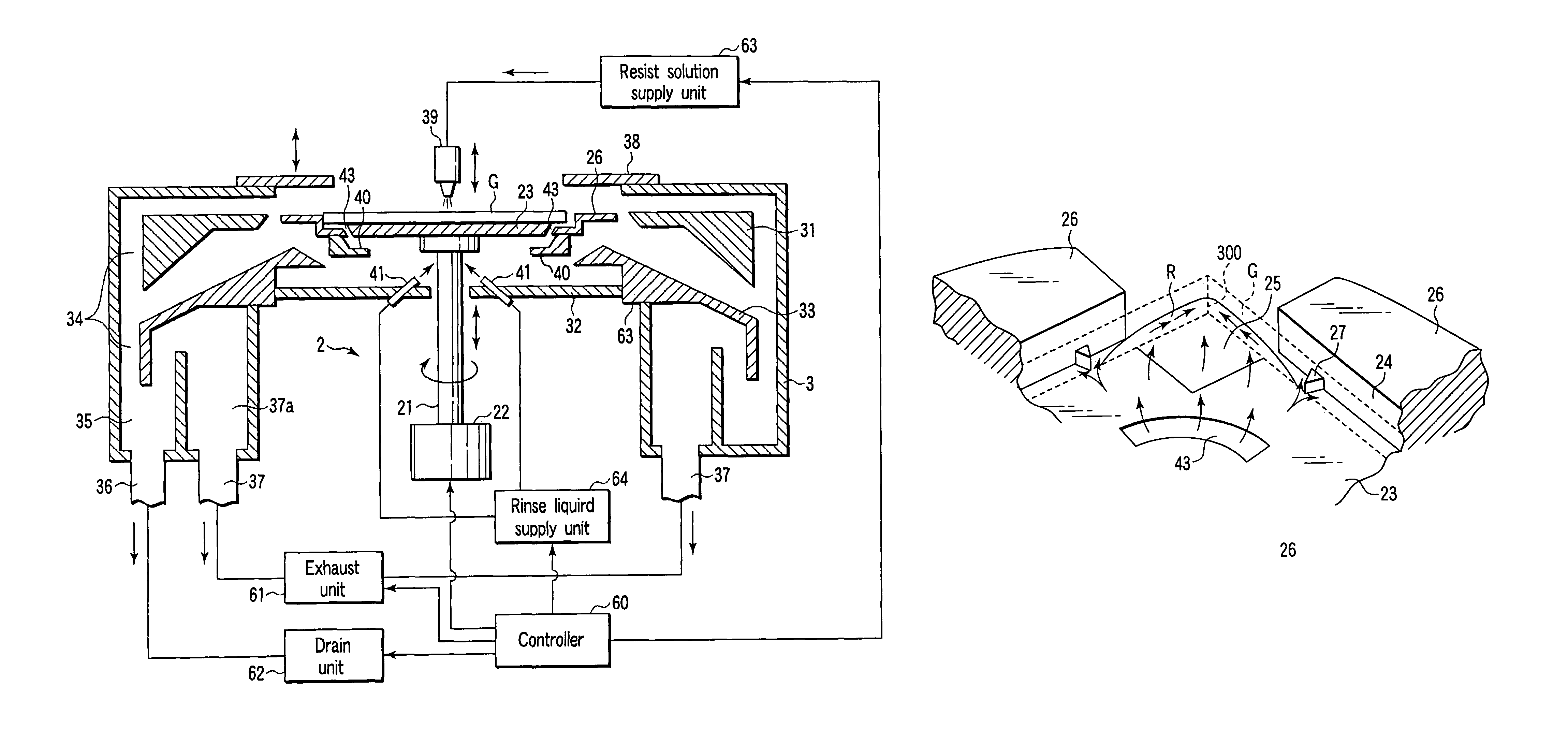 Coating and processing apparatus and method