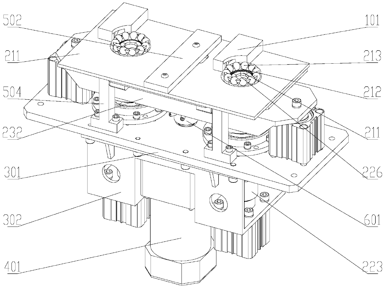 Expanding and squeezing mechanism of vehicle bearing retainer rolling body assembly device