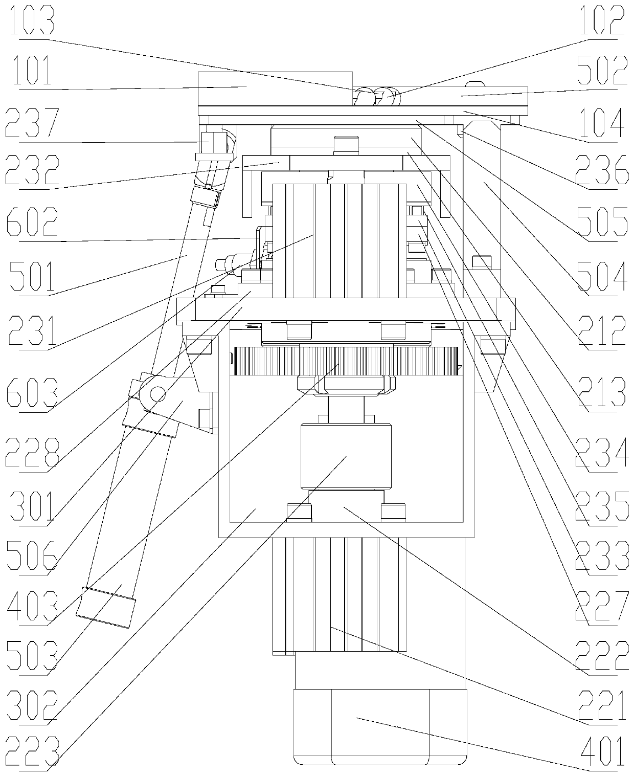 Expanding and squeezing mechanism of vehicle bearing retainer rolling body assembly device