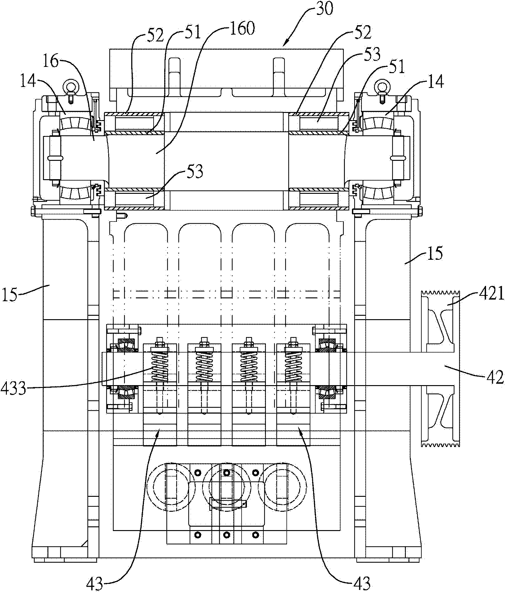 Vibration jaw crushing machine