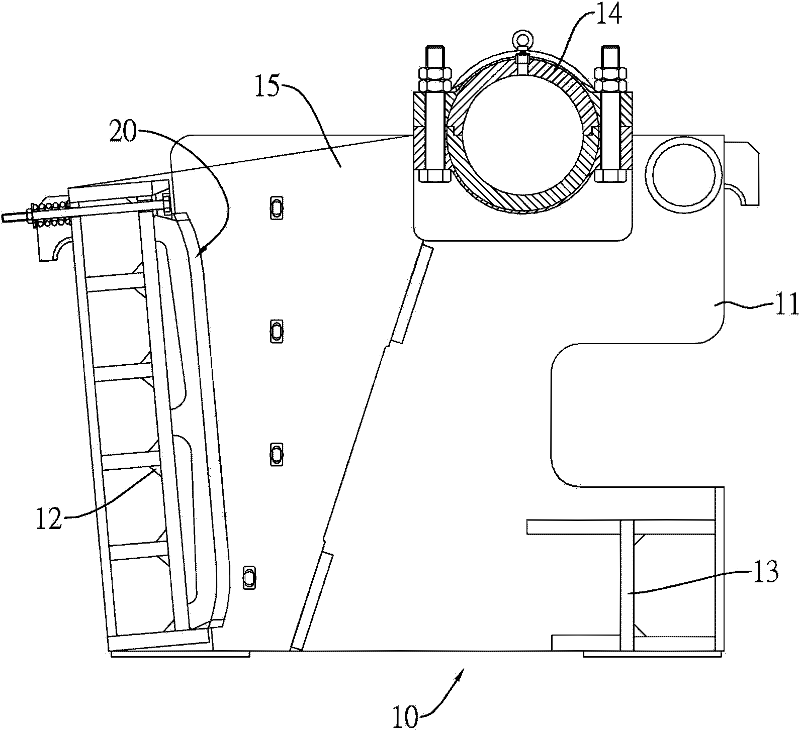 Vibration jaw crushing machine