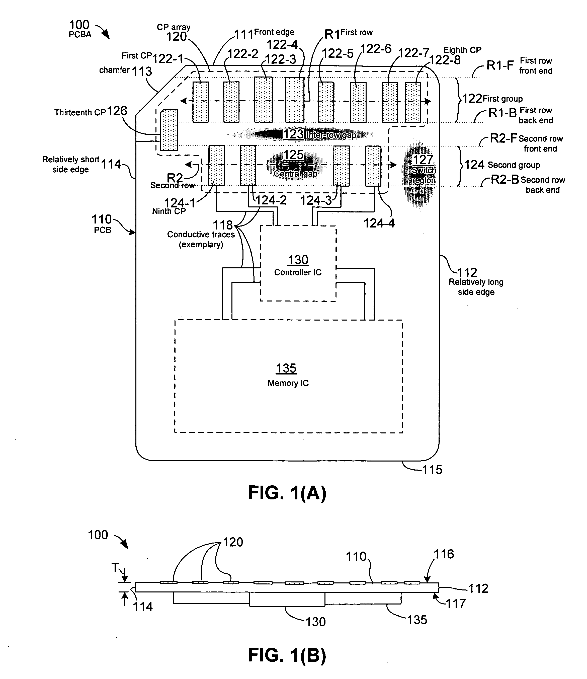 Contact pad arrangement for integrated SD/MMC system