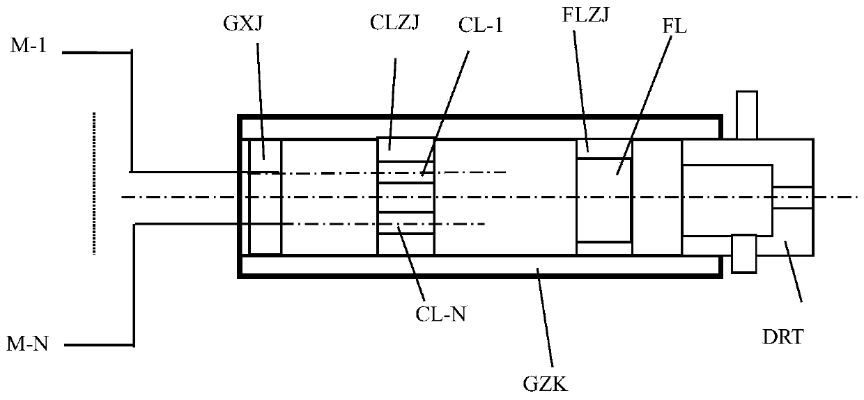 Laser processing head based on multiple optical fiber output laser modules