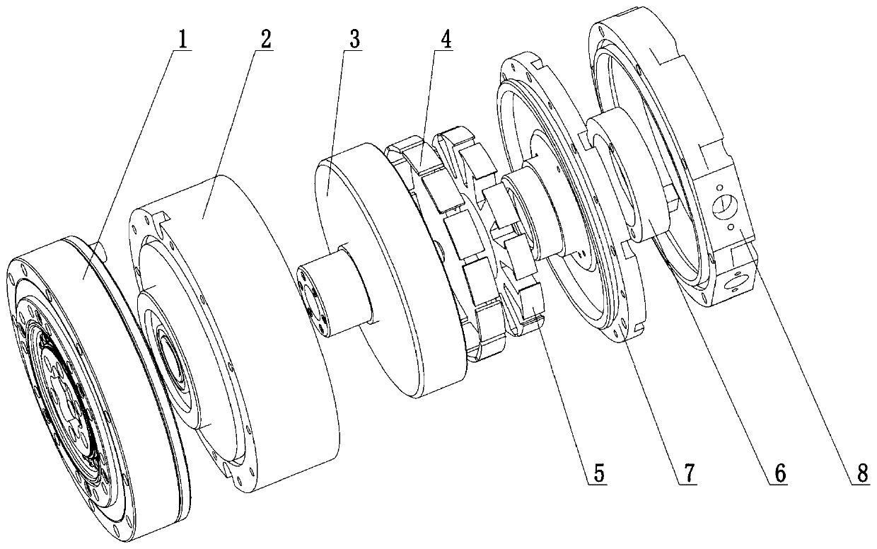 Ultra-thin external rotor harmonic deceleration integrated machine