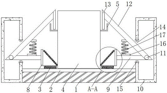 Fixing and clamping device for transformer box