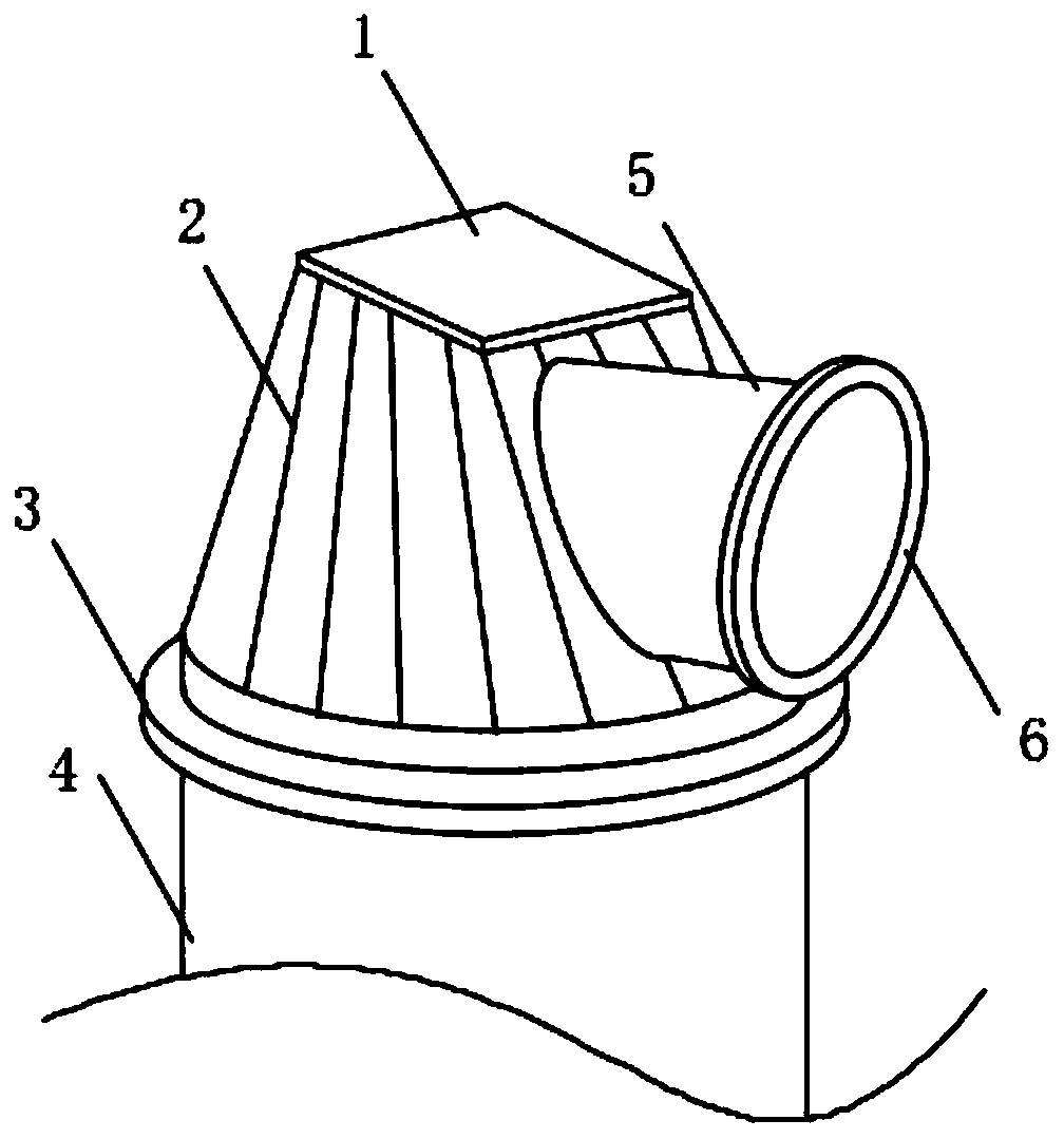 Novel flue gas outlet device of absorption tower