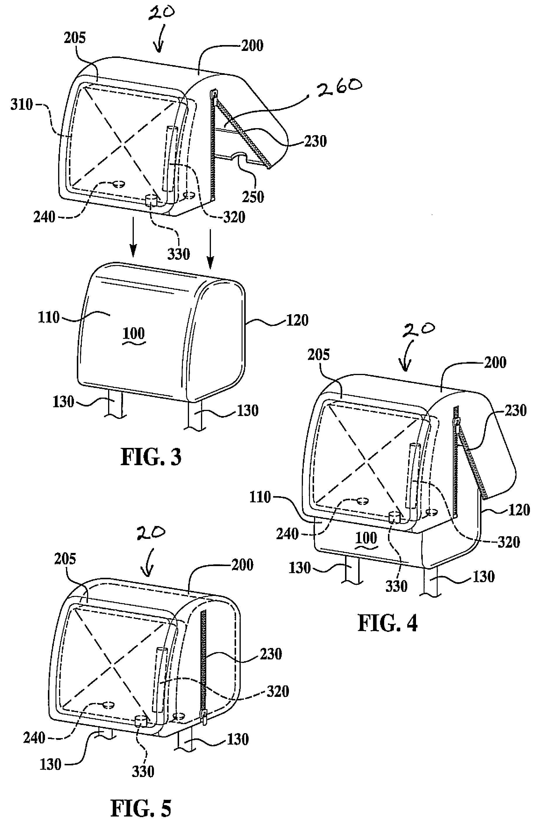 Headrest airbag