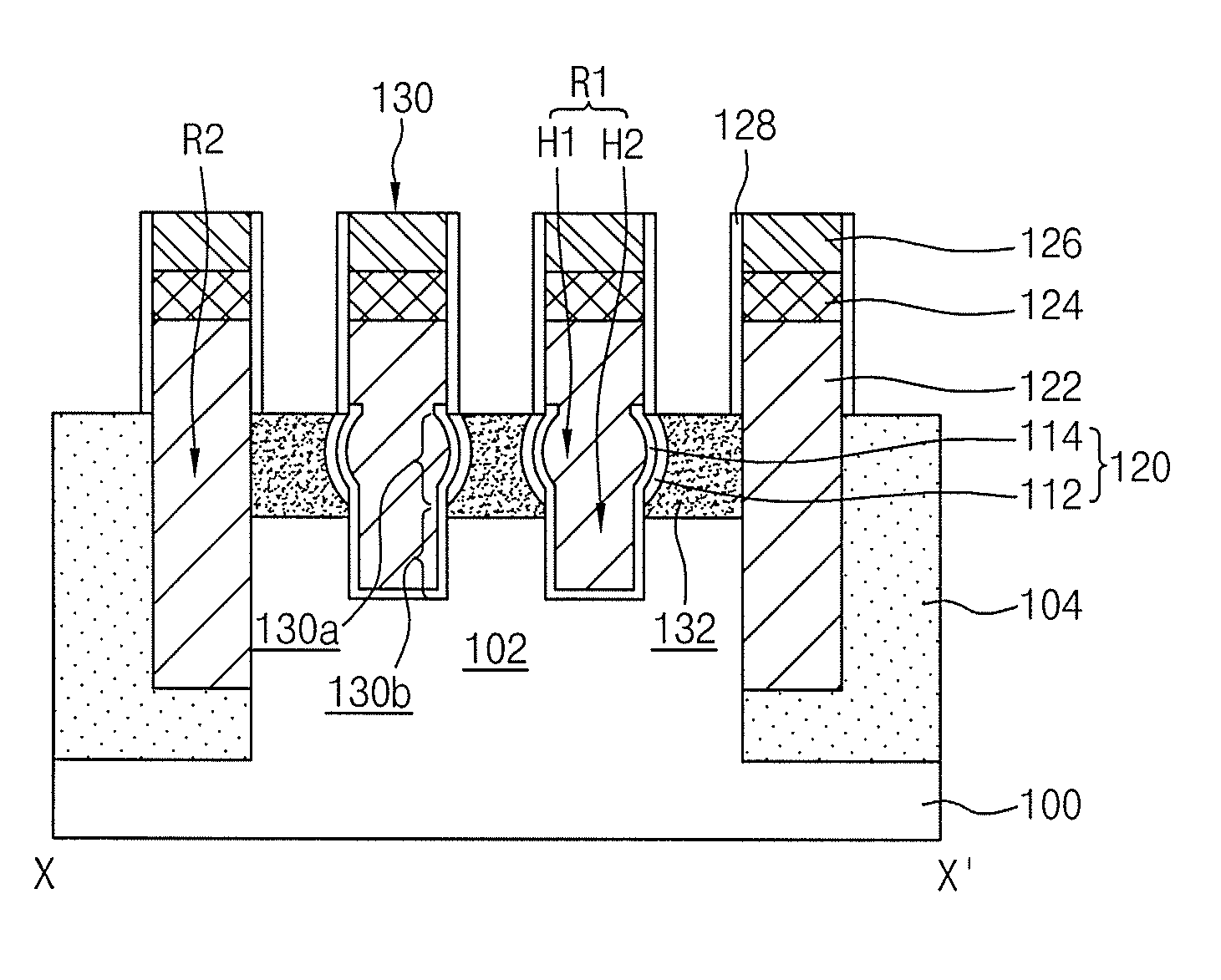 Semiconductor device with a gate having a bulbous area and a flattened area underneath the bulbous area and method for manufacturing the same