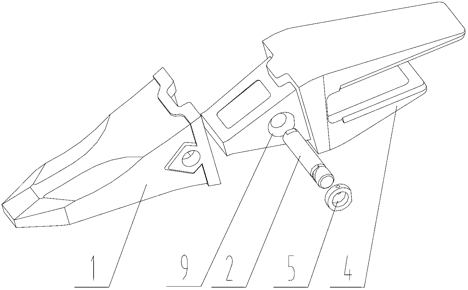 Tooth pin, excavation tooth component and excavating machine