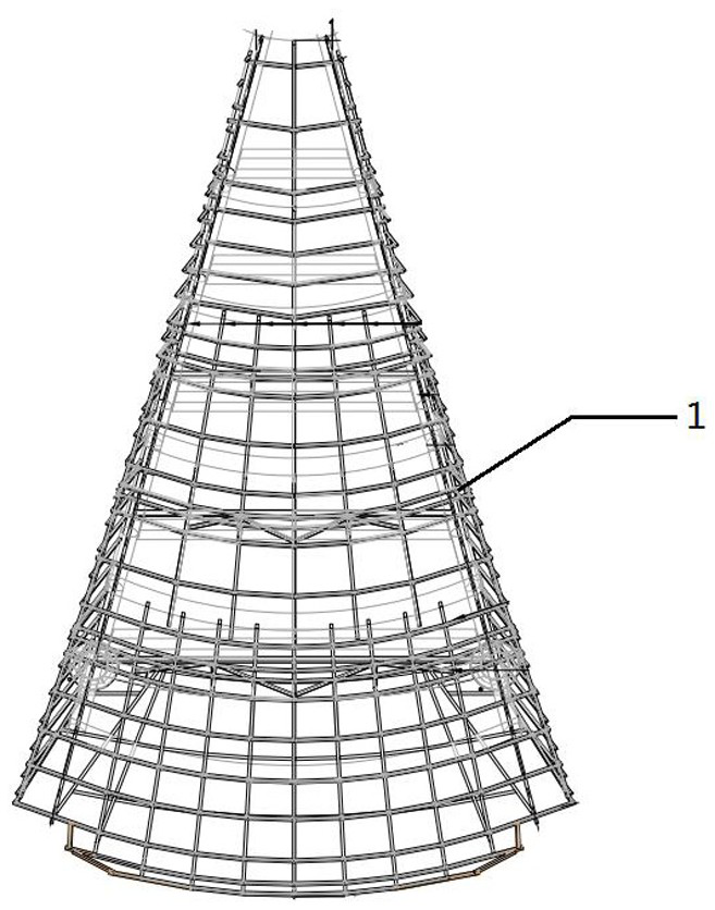 A kind of conical building and construction method thereof